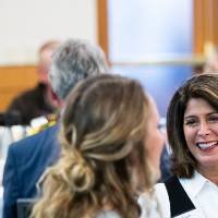 Guests talking to each other.